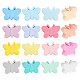 CHGCRAFT 16Pcs 16Colors Butterfly Silicone Beads Pen Beads Silicone Loose Spacer Beads for DIY Necklace Bracelet Earrings Keychain Crafts Jewelry Making SIL-CA0002-17-1