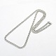 Men's 304 Stainless Steel Curb Chain Necklaces STAS-O037-57P-2