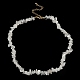 Natural Quartz Crystal Chips Beaded Necklace NJEW-FZ00004-01-2