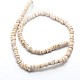 Rond plat perles de coquillage en spirale naturelle brins SHEL-E355-18-3