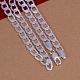 Popular Silver Color Plated Brass Twisted Curb Chain Necklaces for Men NJEW-BB12664-8-3