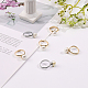 CHGCRAFT 20Pcs 2Colors Adjustable Brass Ring Findings Open Cuff Rings Findings Flat Round Pad Ring Base Settings for DIY Ring Jewelry Making Wedding Birthday Gift DIY-CA0005-56-5