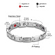 SHEGRACE Stainless Steel Panther Chain Watch Band Bracelets JB665A-3