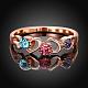 Exquisita de bronce coloridos anillos de dedo del rhinestone checo para las mujeres RJEW-BB02115-8-2
