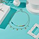 Doppellagige Halskette mit Sternanhängern aus Messing mit bunten Glasperlen für Frauen NJEW-TA00050-2