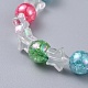 Bracelets extensibles en acrylique transparent BJEW-JB04498-01-2
