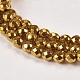 Chapelets de perles en hématite synthétique sans magnétiques G-J169B-3mm-04-3