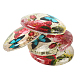 Butterfly Printed Glass Half Round/Dome Cabochons X-GGLA-N004-12mm-C14-3
