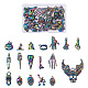 Biyun 36 pièces pendentifs en alliage de couleur arc-en-ciel halloween PALLOY-BY0001-01-2