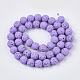 Spray Painted Natural Lava Rock Beads Strands G-N0324-C-06-2