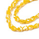 Chapelets de perles en verre opaque de couleur unie EGLA-N002-24-B03-3