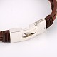 Bracelets à rangs multiples avec cordon en cuir de vachette BJEW-JB01734-3