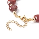 Braccialetto di perline cuore di pietre preziose per le donne BJEW-JB08697-7