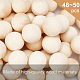 PandaHall 30pcs Natural Wooden Ball WOOD-PH0008-93-25mm-4