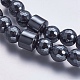 Colliers de perles de mala en hématite synthétique non magnétique NJEW-K096-09-3