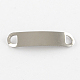 Curved Rectangle 304 Stainless Steel Blank Tag Links STAS-R071-03-1
