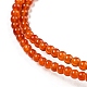 Chapelets de perles en cornaline naturelle G-S281-50C-3mm-3