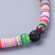 Eco-Friendly Handmade Polymer Clay Heishi Beads Stretch Bracelets BJEW-JB04327-3