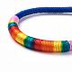 Bracelets faits main de fil de polyester de corde tressée BJEW-F360-I11-3