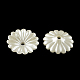 Multi-Petal Flower ABS Plastic Imitation Pearl Bead Caps OACR-R016-10-1