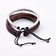 Bracelets de cordons en cuir pu BJEW-JB04924-3