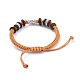 Bracelets de perles tressées coréennes réglables en cordon de polyester ciré unisexe BJEW-JB04680-06-3