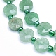 Perles vertes naturelles quartz fraise brins G-L552L-02B-2