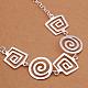 Популярный серебряный латунь спиралей нагрудник ожерелья для женщин NJEW-BB12767-1
