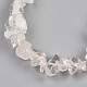 Unisex Chip Natural Quartz Crystal Beaded Stretch Bracelets BJEW-S143-16-3