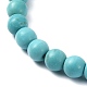 Stretch-Armbänder mit runden Perlen aus natürlichen und synthetischen Edelsteinen BJEW-JB09881-6