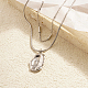 Двухслойные ожерелья из нержавеющей стали с круглыми цепочками в виде змей и звеньев LK2067-2-2