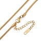 Ожерелье с кулоном из хрусталя и стразами с 304 круглой змеиной цепочкой из нержавеющей стали для женщин NJEW-P269-09A-G-4