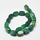 Cuboid Natural Green Onyx Agate Bead Strands G-M258-13-2