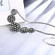 Fashion Women Jewelry Zinc Alloy Glass Rhinestone Flower Bib Statement Necklaces NJEW-BB15211-4