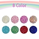 8 colores diy 3d nail art decoración mini perlas de vidrio GLAA-YW0001-36-2