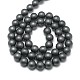 Frosted Non-magnetic Synthetic Hematite Round Bead Strands G-J344-8mm-3