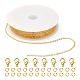 Kit per la creazione di gioielli con catena di cavi in ottone fai da te da 3 m DIY-YW0005-74G-1