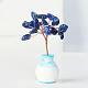 Jarrón de resina con adornos de árbol de virutas de lapislázuli natural BOHO-PW0001-086B-05-1