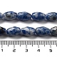 Hebras de cuentas de jaspe de punto azul natural G-P520-C05-01-5