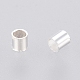 真鍮製つぶし玉カシメ玉  カドミウムフリー＆鉛フリー  チューブ  銀  1.5x1.5mm  穴：1mm E001-S-2