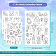 4 Sheets 11.6x8.2 Inch Stick and Stitch Embroidery Patterns DIY-WH0455-021-2