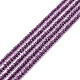 クリアガラスビーズ連売り  多面カット  ラウンド  赤ミディアム紫  2mm  穴：0.6mm  約182~201個/連  14.57~15.24インチ（（37~38.7cm） GLAA-C019-01A-22-1