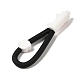 猫の足跡 PVC プラスチック電話リストレット ストラップ ロープ  モバイルアクセサリーの装飾  ブラック  10.8~10.9x3.3~3.4x1.3cm KY-Z001-01D-2