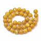 Cuentas de perlas de ágata craqueladas naturales teñidas G-T100-01G-2