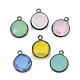 Charms de vidrio de latón KK-C228-01B-1