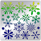BENECREAT Snowflake Stencil 15.6x15.6cm Tiny Winter Snowflakes Stainless Steel Painting Templates for Window DIY-WH0279-061-1