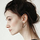 Anattasoul 4 paires 4 couleurs boucles d'oreilles créoles coeur en acier titane pour femme EJEW-AN0002-87-4