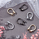 WADORN 6Pcs 3 Color Alloy with Iron D Shape Rings Clasps FIND-WR0001-96-2