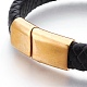 Bracelets de cordon en cuir BJEW-E350-09C-2