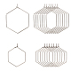 Chgcraft 80 pièces 2 styles de boucles d'oreilles hexagonales en verre de vin STAS-CA0001-93-1